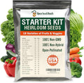 15,000 Heirloom Seeds Non GMO Vegetable and Fruit Seeds for Planting Outdoor & Indoor - 18 Variety Pack of Survival Garden Seeds